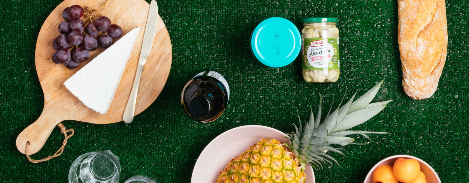 picnic saludable con alcachofas